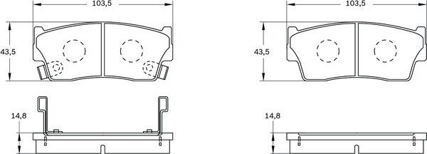 BOSCH 0 986 BB0 089 - Brake Pad Set, disc brake www.autospares.lv