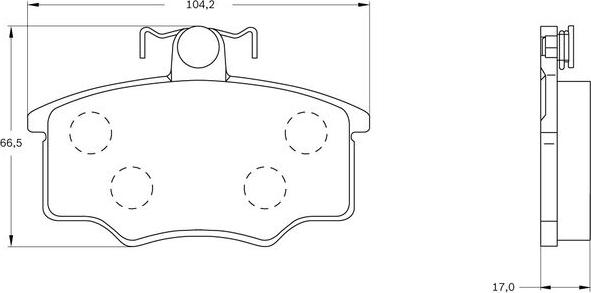 BOSCH 0 986 BB0 080 - Brake Pad Set, disc brake www.autospares.lv