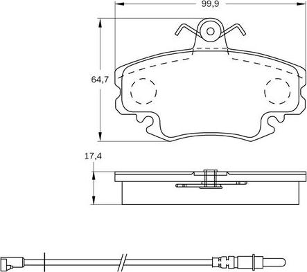 BOSCH 0 986 BB0 083 - Bremžu uzliku kompl., Disku bremzes www.autospares.lv