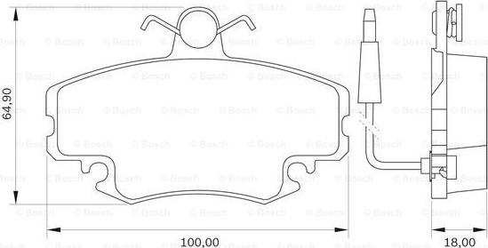 BOSCH 0 986 BB0 082 - Bremžu uzliku kompl., Disku bremzes www.autospares.lv