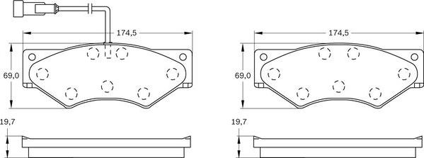 BOSCH 0 986 BB0 142 - Bremžu uzliku kompl., Disku bremzes www.autospares.lv