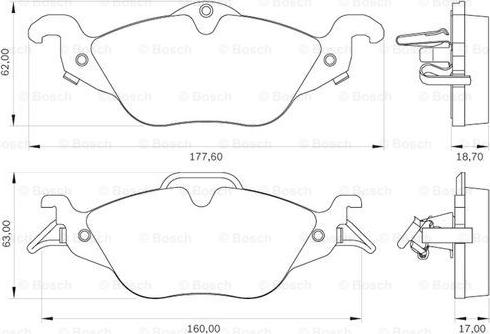 BOSCH 0 986 BB0 108 - Bremžu uzliku kompl., Disku bremzes www.autospares.lv