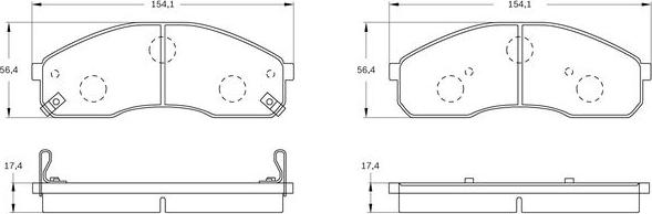 BOSCH 0 986 BB0 116 - Bremžu uzliku kompl., Disku bremzes www.autospares.lv