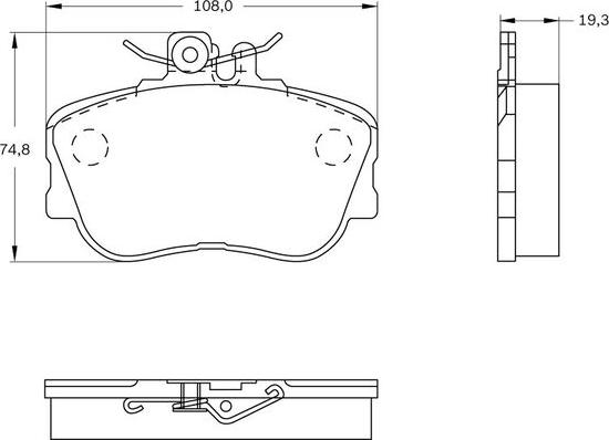 BOSCH 0 986 BB0 176 - Bremžu uzliku kompl., Disku bremzes www.autospares.lv