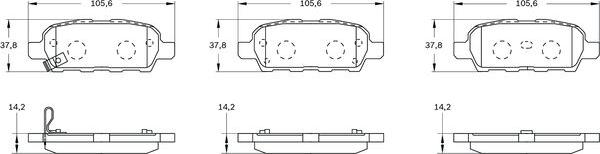 BOSCH 0 986 BB0 897 - Bremžu uzliku kompl., Disku bremzes www.autospares.lv