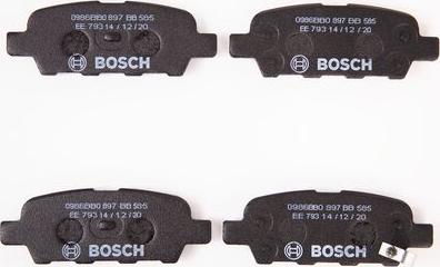 BOSCH 0 986 BB0 897 - Bremžu uzliku kompl., Disku bremzes www.autospares.lv