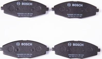 BOSCH 0 986 BB0 852 - Bremžu uzliku kompl., Disku bremzes www.autospares.lv