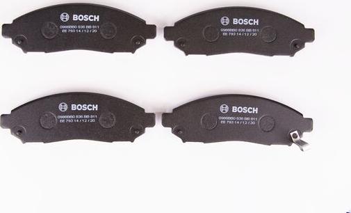 BOSCH 0 986 BB0 836 - Bremžu uzliku kompl., Disku bremzes www.autospares.lv