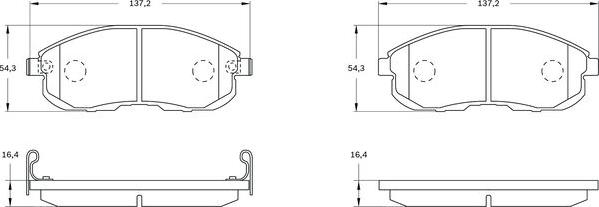 BOSCH 0 986 BB0 833 - Bremžu uzliku kompl., Disku bremzes www.autospares.lv