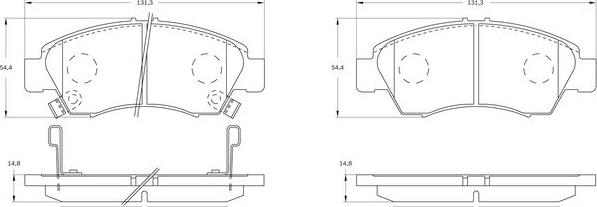 BOSCH 0 986 BB0 365 - Bremžu uzliku kompl., Disku bremzes www.autospares.lv