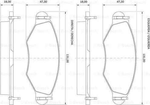 BOSCH 0 986 BB0 305 - Тормозные колодки, дисковые, комплект www.autospares.lv