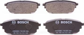 BOSCH 0 986 BB0 766 - Bremžu uzliku kompl., Disku bremzes www.autospares.lv