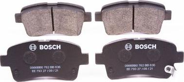 BOSCH 0 986 BB0 762 - Bremžu uzliku kompl., Disku bremzes www.autospares.lv