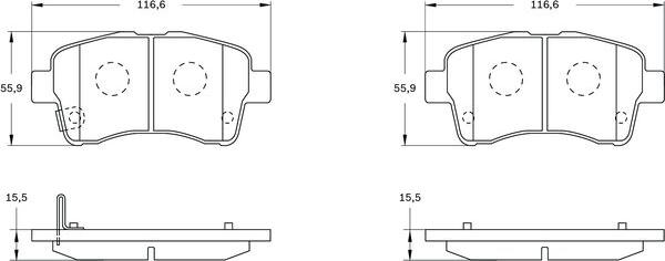 BOSCH 0 986 BB0 762 - Bremžu uzliku kompl., Disku bremzes www.autospares.lv