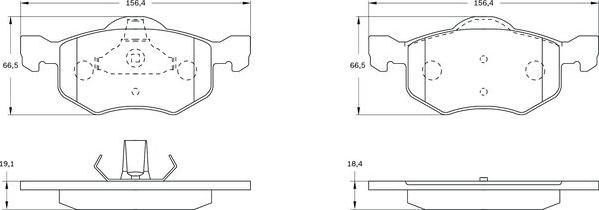 BOSCH 0 986 BB0 721 - Bremžu uzliku kompl., Disku bremzes www.autospares.lv