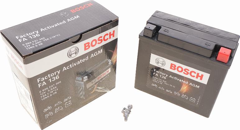 BOSCH 0 986 FA1 360 - Startera akumulatoru baterija www.autospares.lv