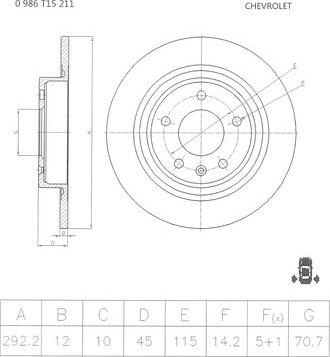 BOSCH 0 986 T15 211 - Bremžu diski www.autospares.lv