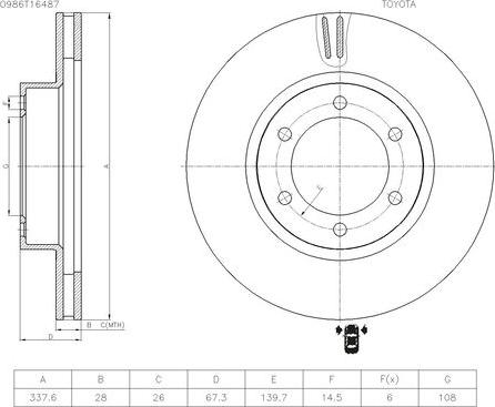 BOSCH 0 986 T16 487 - Bremžu diski www.autospares.lv