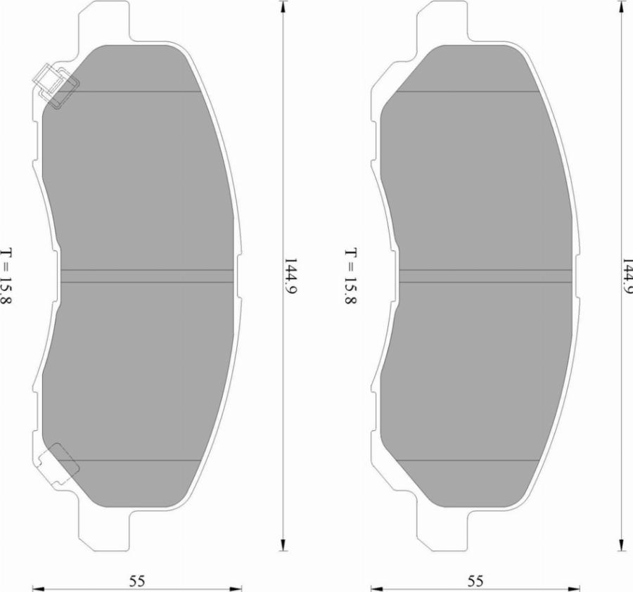 BOSCH 0 986 T10 240 - Bremžu uzliku kompl., Disku bremzes www.autospares.lv