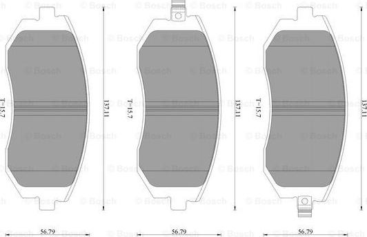 BOSCH 0 986 T11 049 - Bremžu uzliku kompl., Disku bremzes www.autospares.lv