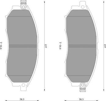 BOSCH 0 986 T11 036 - Bremžu uzliku kompl., Disku bremzes www.autospares.lv