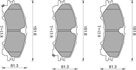 BOSCH 0 986 T11 220 - Bremžu uzliku kompl., Disku bremzes www.autospares.lv