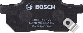 BOSCH 0 986 T18 129 - Bremžu uzliku kompl., Disku bremzes www.autospares.lv