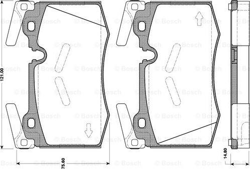 BOSCH 0 986 TB3 090 - Bremžu uzliku kompl., Disku bremzes www.autospares.lv