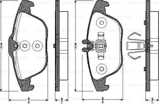 BOSCH 0 986 TB3 049 - Bremžu uzliku kompl., Disku bremzes www.autospares.lv