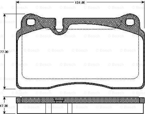 BOSCH 0 986 TB3 046 - Bremžu uzliku kompl., Disku bremzes www.autospares.lv