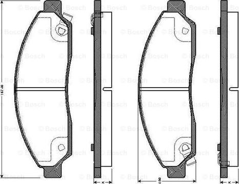 BOSCH 0 986 TB3 042 - Bremžu uzliku kompl., Disku bremzes www.autospares.lv