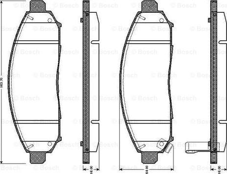 BOSCH 0 986 TB3 054 - Brake Pad Set, disc brake www.autospares.lv