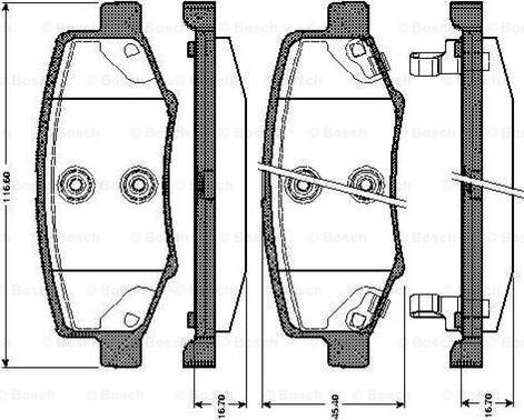 BOSCH 0 986 TB3 009 - Bremžu uzliku kompl., Disku bremzes www.autospares.lv