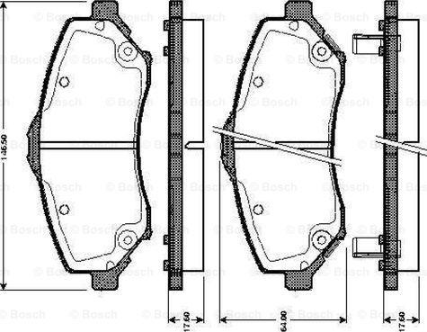 BOSCH 0 986 TB3 007 - Bremžu uzliku kompl., Disku bremzes www.autospares.lv