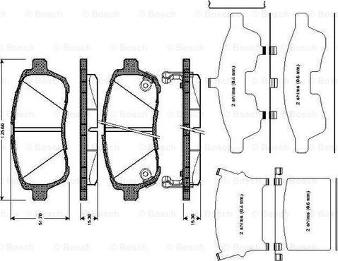 BOSCH 0 986 TB3 010 - Bremžu uzliku kompl., Disku bremzes autospares.lv