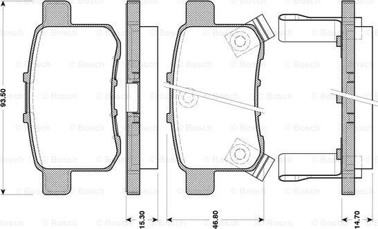 BOSCH 0 986 TB3 085 - Bremžu uzliku kompl., Disku bremzes www.autospares.lv