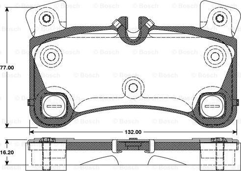 BOSCH 0 986 TB3 088 - Тормозные колодки, дисковые, комплект www.autospares.lv