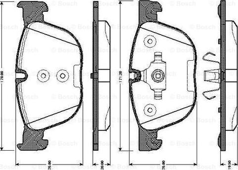 BOSCH 0 986 TB3 035 - Тормозные колодки, дисковые, комплект www.autospares.lv