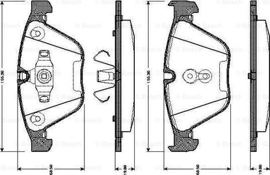 BOSCH 0 986 TB3 033 - Brake Pad Set, disc brake www.autospares.lv