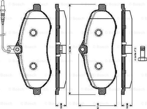 BOSCH 0 986 TB3 037 - Bremžu uzliku kompl., Disku bremzes www.autospares.lv