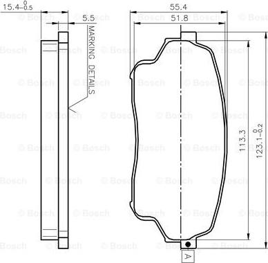 BOSCH 0 986 TB3 023 - Bremžu uzliku kompl., Disku bremzes www.autospares.lv