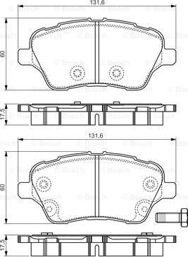 BOSCH 0 986 TB3 199 - Bremžu uzliku kompl., Disku bremzes autospares.lv