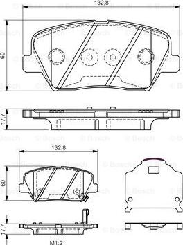 BOSCH 0 986 TB3 190 - Bremžu uzliku kompl., Disku bremzes autospares.lv