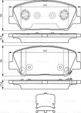 BOSCH 0 986 TB3 198 - Тормозные колодки, дисковые, комплект www.autospares.lv