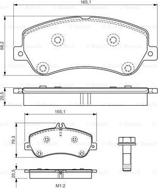 BOSCH 0 986 TB3 193 - Bremžu uzliku kompl., Disku bremzes www.autospares.lv