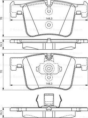 BOSCH 0 986 TB3 149 - Bremžu uzliku kompl., Disku bremzes www.autospares.lv