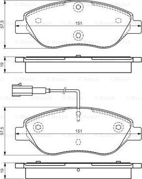 BOSCH 0 986 TB3 155 - Bremžu uzliku kompl., Disku bremzes www.autospares.lv