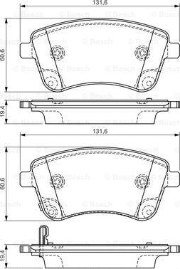 BOSCH 0 986 TB3 156 - Тормозные колодки, дисковые, комплект www.autospares.lv