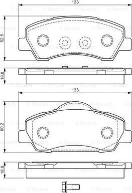 BOSCH 0 986 TB3 158 - Bremžu uzliku kompl., Disku bremzes www.autospares.lv