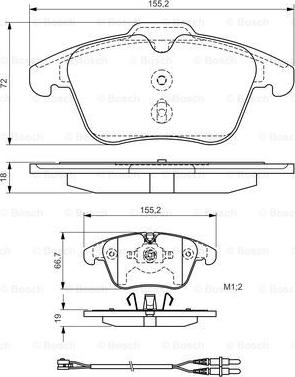 BOSCH 0 986 TB3 169 - Bremžu uzliku kompl., Disku bremzes www.autospares.lv